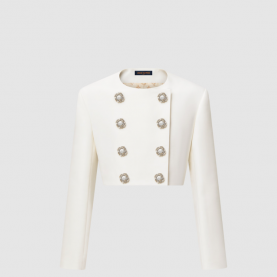 [LOUIS VUITTON-루이비통] 크롭드 주얼 버튼 미카도 재킷 1AGAXF