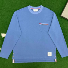 [THOM BROWNE-톰브라운]2025 스트라이프 테이프 포켓 화이트컬러 롱슬리브