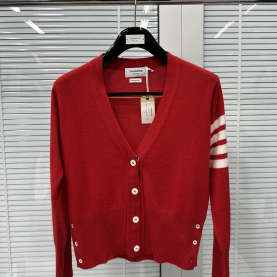[THOM BROWNE-톰브라운]캐시미어 4바 레드 가디건