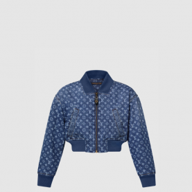 [LOUIS VUITTON-루이비통] 모노그램 데님 크롭 보머 재킷 1AI177