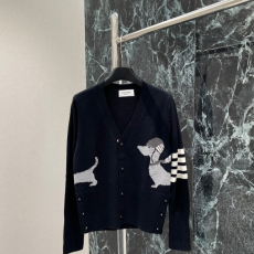 [THOM BROWNE-톰브라운]헥터 4바 스트라이프 가디건 울100%