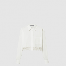 [LOUIS VUITTON-루이비통] 레이스 트리밍 셔츠 1AHGWW