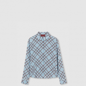 [GUCCI-구찌] 프린트 실크 크레이프 드 신 셔츠 808830