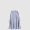 [LOUIS VUITTON-루이비통] 줄무늬 실크 플리츠 스커트 1AC1A7