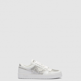 [PRADA-프라다] 크리스털 장식 레더 스니커즈