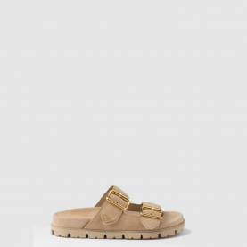 [PRADA-프라다] 스웨이드 스트랩 슬라이드