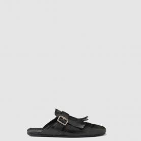 [PRADA-프라다] 셔플 프린지 가죽 뮬