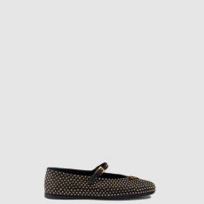 [PRADA-프라다] 스터드 나파 가죽 발레리나 플렛슈즈