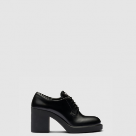 [PRADA-프라다] 브러쉬드 레더 레이스업 힐