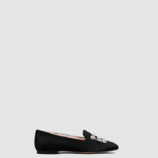 [Roger Vivier-로저비비에]플라워 스트라스 새틴 드라이버 플랫