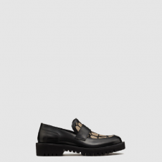 [VALENTINO-발렌티노] 용 테크니컬 패브릭 송아지 가죽 로퍼