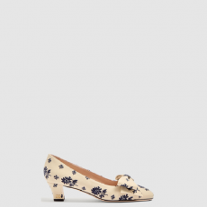 [VALENTINO-발렌티노] 실크 플라워 프린트 힐