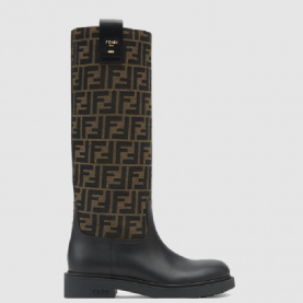 [FENDI-펜디] 가죽과 패브릭 부츠 8W8574